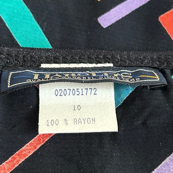 Vintage Silky Flowy Colorful Skirt Size 10 A-line Elastic Waist - Picture 6 of 7